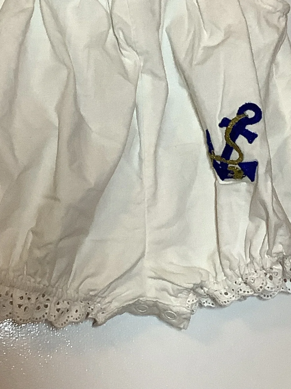Vintage Sailor 24 M Girls Romper Nautical Cotton Made in Philippines